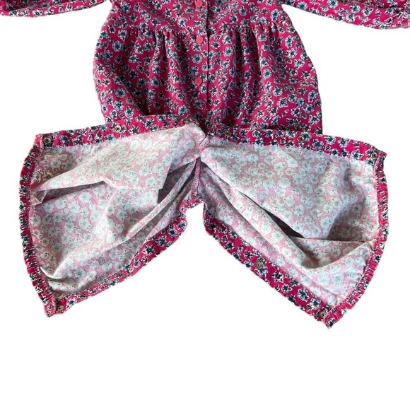 VTG 90’s OshKosh B’Gosh Pink Corduroy Floral Jumper Button-Up Embroidered Collar - Picture 13 of 14